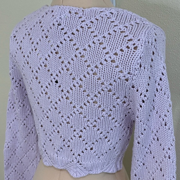 Francesca’s Belle keyhole crochet cardigan - Picture 10 of 16